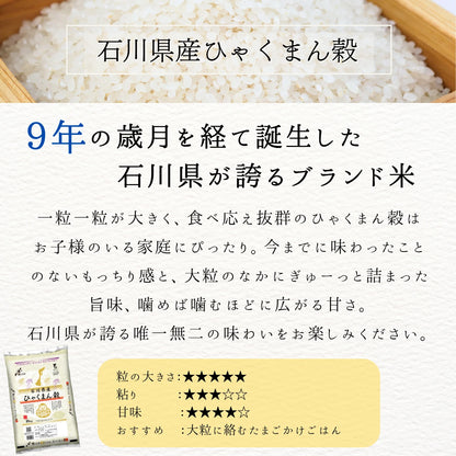 やわらか仕立て玄米　石川県産ひゃくまん穀 2㎏